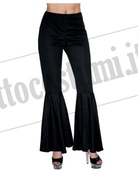 Pantaloni zampa HIPPIE NERI donna