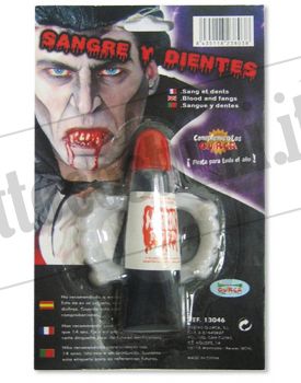 DENTIERA vampiro con SANGUE