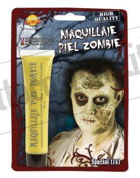 Trucco pelle zombie giallastra