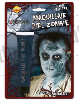 Trucco pelle zombie celeste