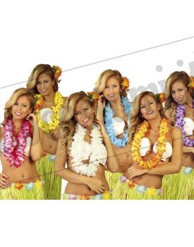 10 x Collane HAWAIANE fiori doppi