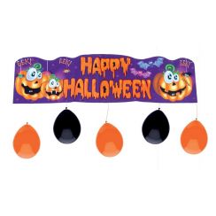 INSEGNA happy halloween con PALLONCINI