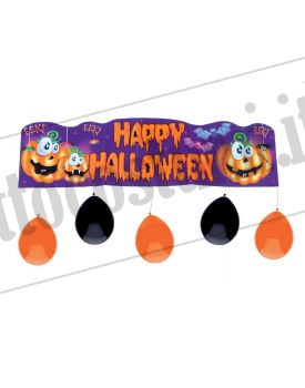 INSEGNA happy halloween con PALLONCINI