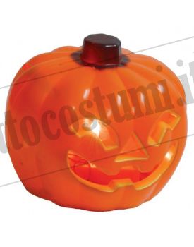 Zucca in plastica con luce 10 cm