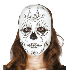 Maschera SANTA MUERTE bianco e nero