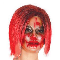 Maschera trasparente donna con sangue