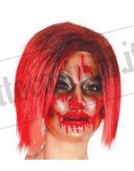 Maschera trasparente donna con sangue