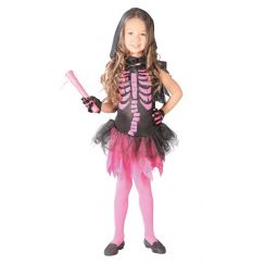 Costume bambina SCHELETRO ROSA