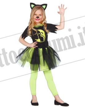 Costume GREEN KITTY bambina