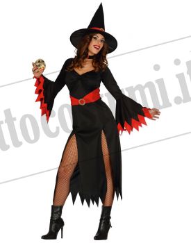 Costume STREGA sexy nera e rossa