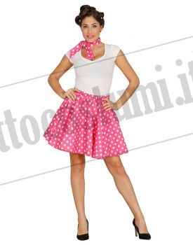 Gonna e fascia anni '50 Fucsia