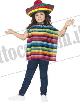 Set PONCHO E SOMBRERO bambino