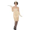 Costume CHARLESTON FLAPPER ORO LUNGO