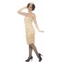 Costume CHARLESTON FLAPPER ORO LUNGO