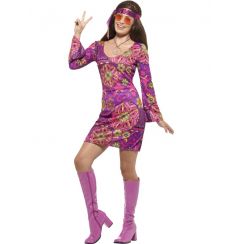 Costume WOODSTOCK HIPPIE CHICK donna