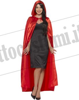 Mantello rosso lungo  HOODED