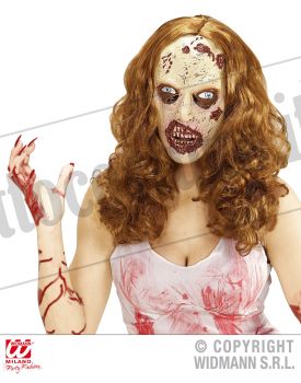 Maschera ZOMBIE CON PARRUCCA