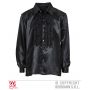 Camicia con volant in raso nero XL