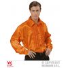 Camicia con volant in raso arancione XL