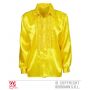 Camicia con volant in raso giallo