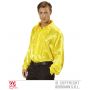 Camicia con volant in raso giallo