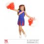 Costume CHEERLEADER blu rossa bambina