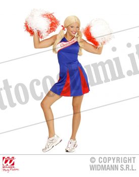 Costume CHEERLEADER blu e rossa