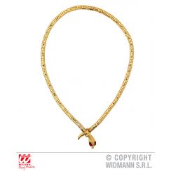 COLLANA SERPENTE oro con occhi gemma rossa