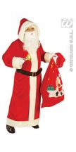Costume Babbo Natale lungo lusso XL