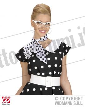 Foulard BIANCO a pois neri