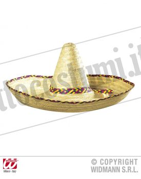 Cappello Sombrero Messicano Giallo 45 cm