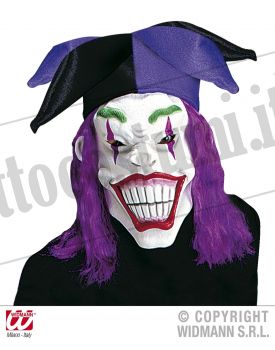 Maschera JOKER con cappello e parrucca