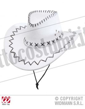 Cappello COWBOY bianco con cuciture