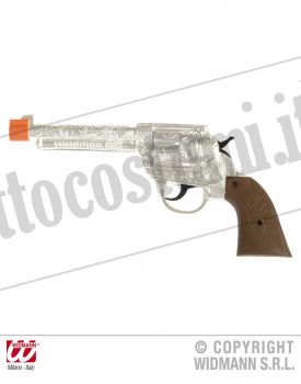 Pistola COWBOY argento metalizzata 