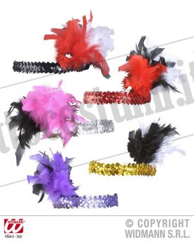 Fascia CHARLESTON in PAILLETTES con MARABOU