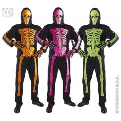 Costume scheletro neon 3D taglia XL