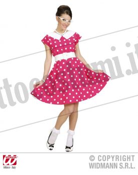 Costume DONNA anni 50 con sottogonna rosa