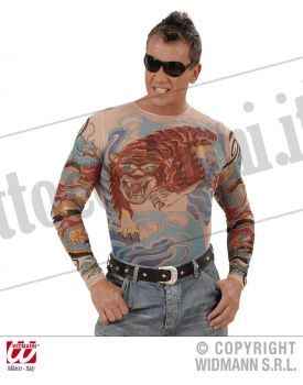 Camicia TATUATA TIGRE E DRAGO