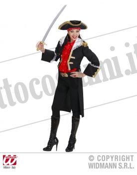 Costume CAPITANO PIRATA DONNA nero