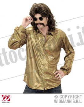 Camicia in tessuto olografico ORO