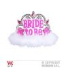 Tiara BRIDE TO BE con GEMME fucsia e MARABOU bianco