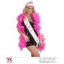 Tiara BRIDE TO BE con GEMME fucsia e MARABOU bianco