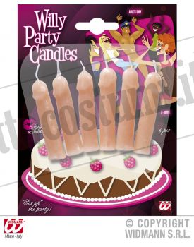 Set da 6 candele PARTY WILLY